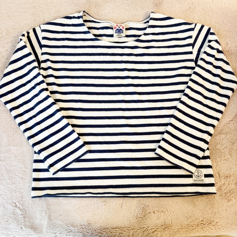 DEUS EX MACHINA MinnieStriped Surplus Tee Long Sleeve Size 12 - Picture 2 of 9